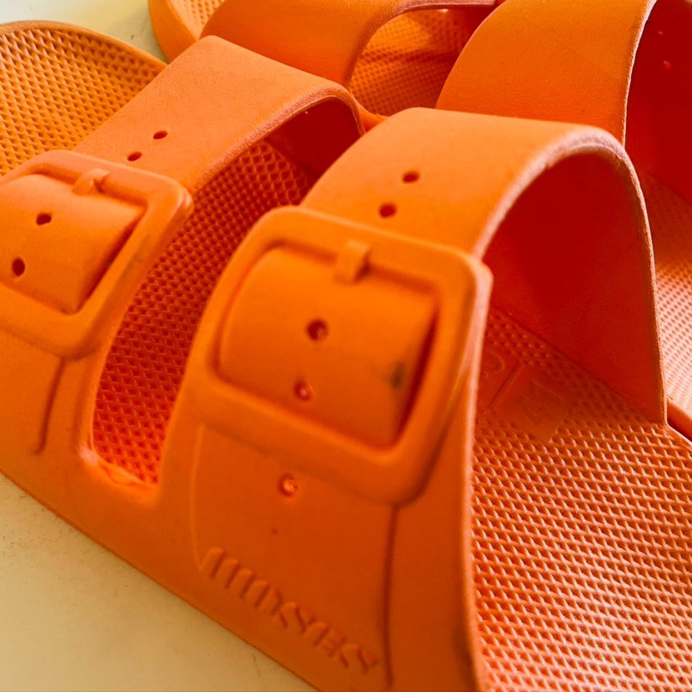 Freedom Moses Double Strap Slide Sandals Orange 40 - Picture 6 of 7